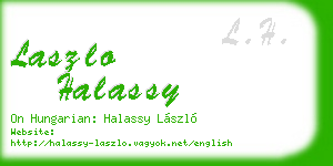 laszlo halassy business card